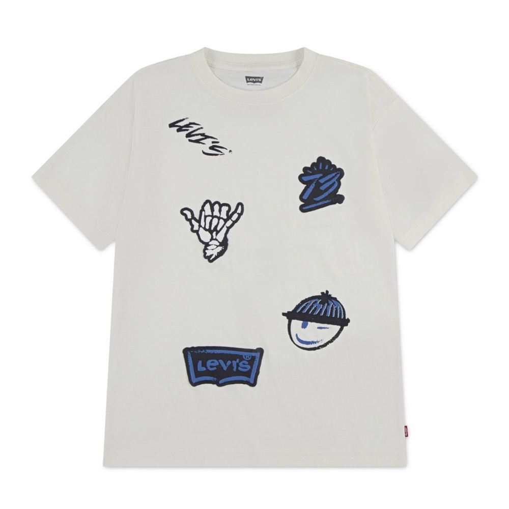 Levi's Kids ivory and Blue Graphic Tee